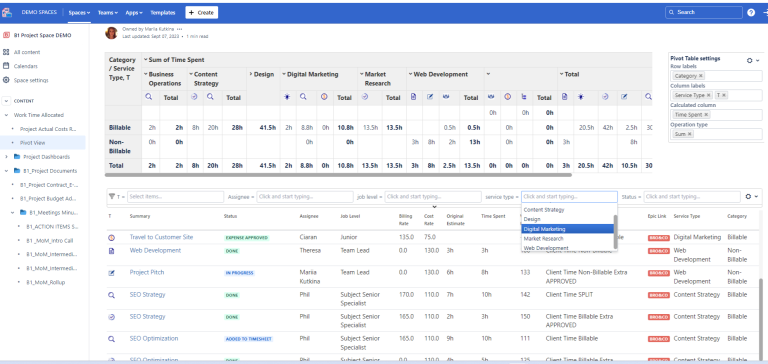 Project finance management in Jira with EazyBI